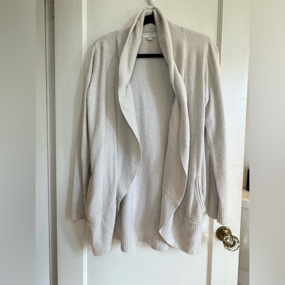 Barefoot Dreams CozyChic Lite® Circle Cardi - Stone - Picture 3 of 6